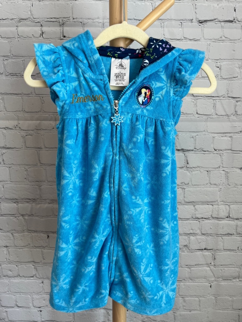 Disney Frozen Elsa Hooded Swim Coverup Embroidery EMERSON